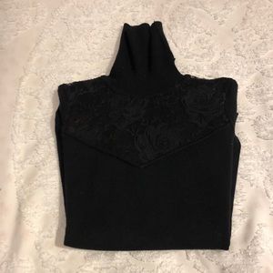 NEW! Reiss lace black turtleneck